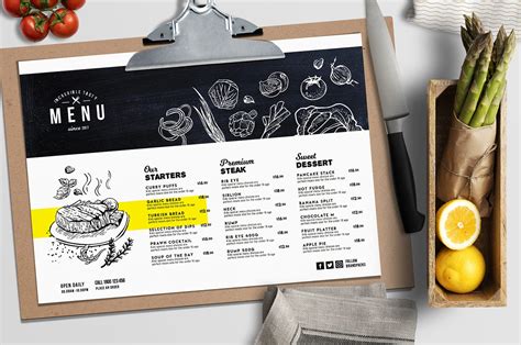 Restaurant food menu design